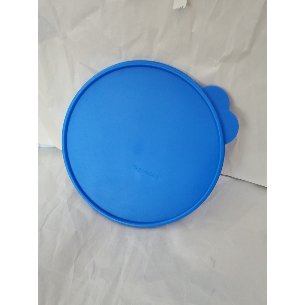 Tupperware Blue Round Replacement Lid Seal 9.5 Inch Diameter with Pull Tab